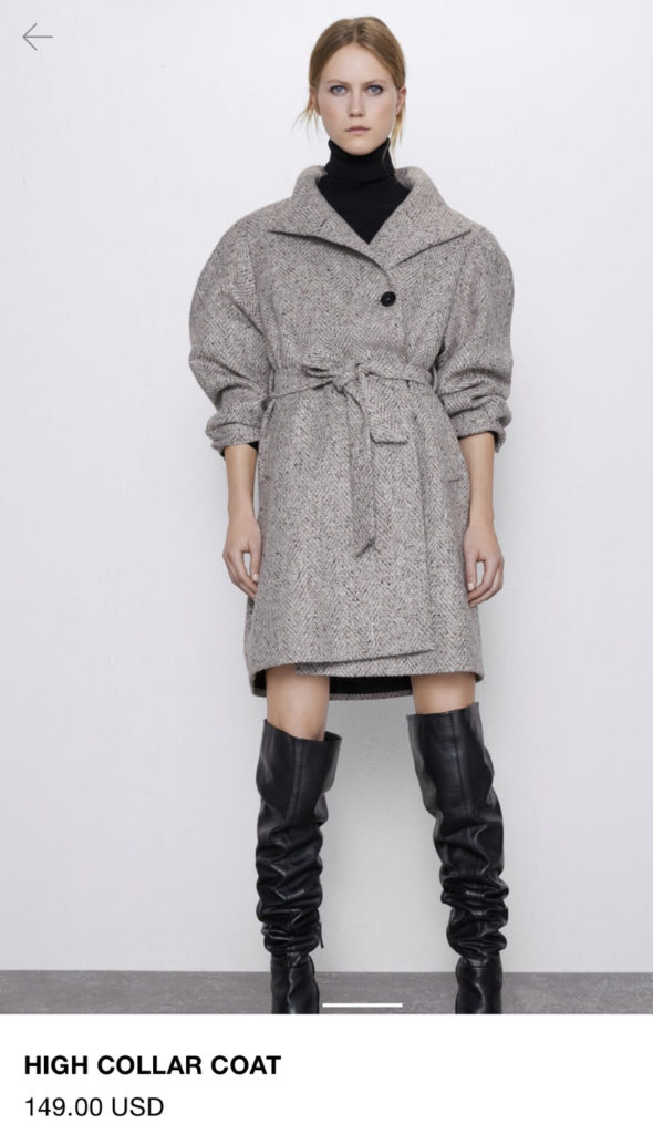 ZARA OVERSIZED TWEED COAT