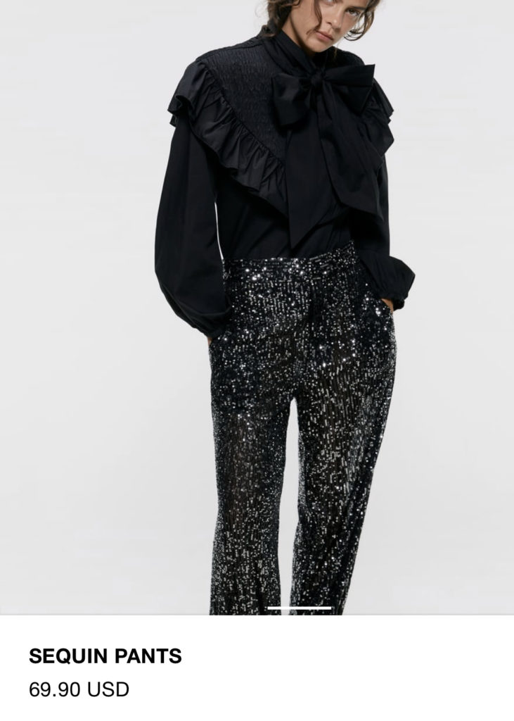 sparkle top zara