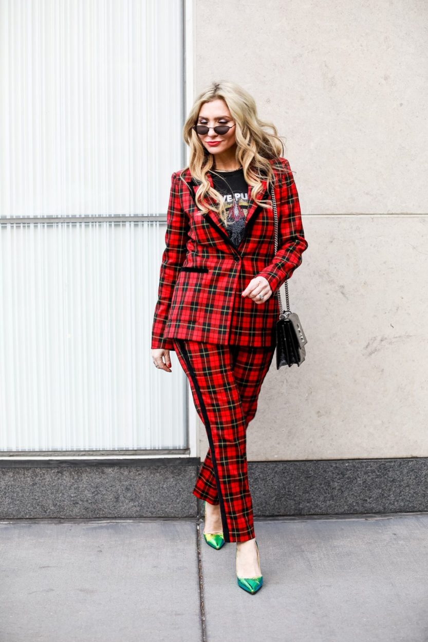 Maje Plaid Suit