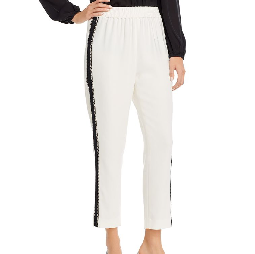 KOBI HALPERIN WHITE STRIPE JOGGERS