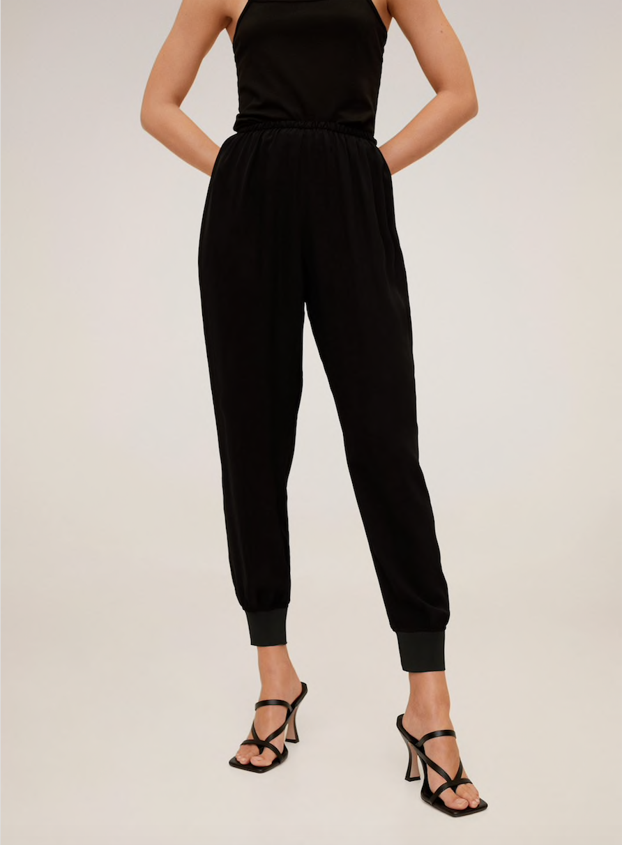 MANGO BLACK JOGGERS TROUSERS