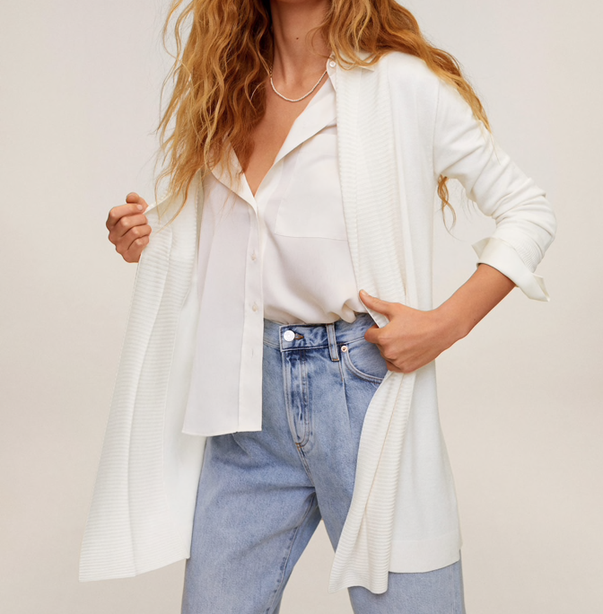 COMFY FALL STAPLES WHITE CARDIGAN