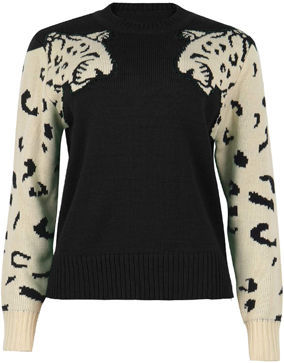 amazon leopard sleeve sweater