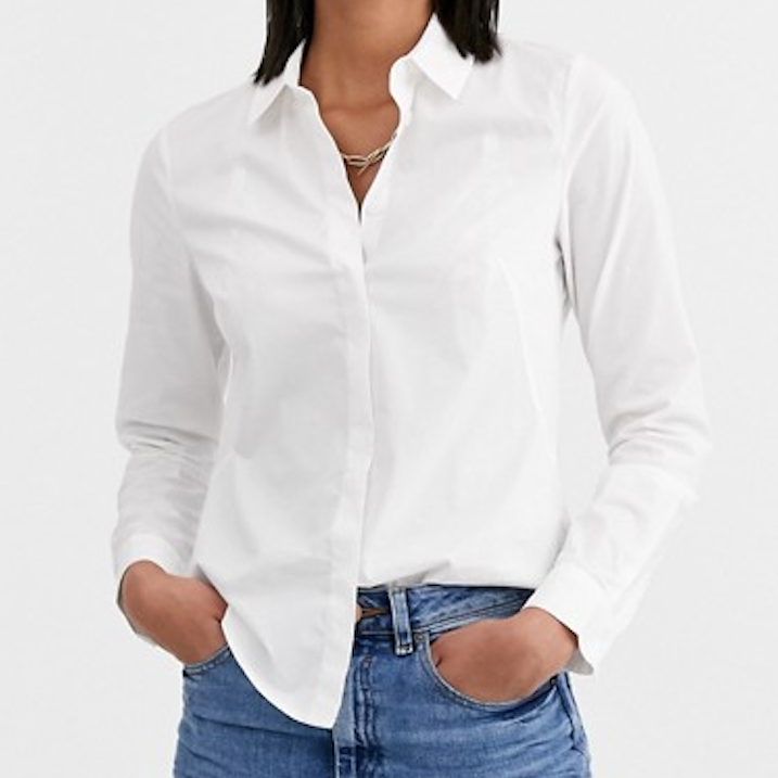 white button down fall capsule wardrobe