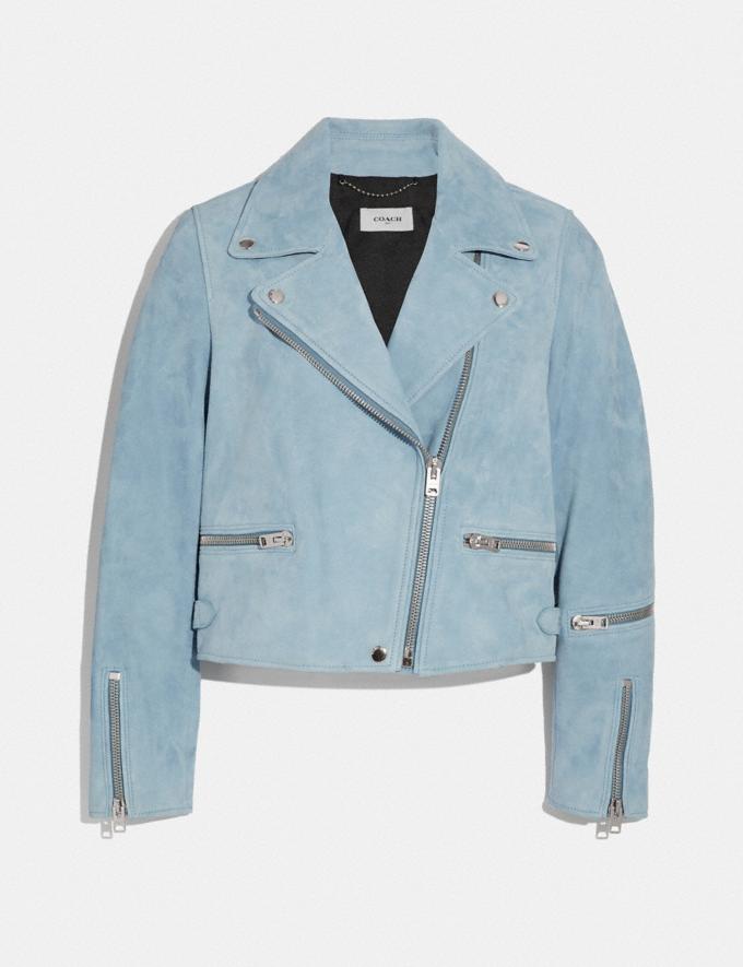 fall color trends baby blue jacket