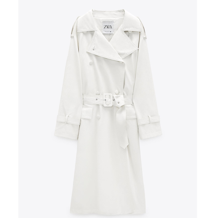 ZARA FAUX LEATHER TRENCH