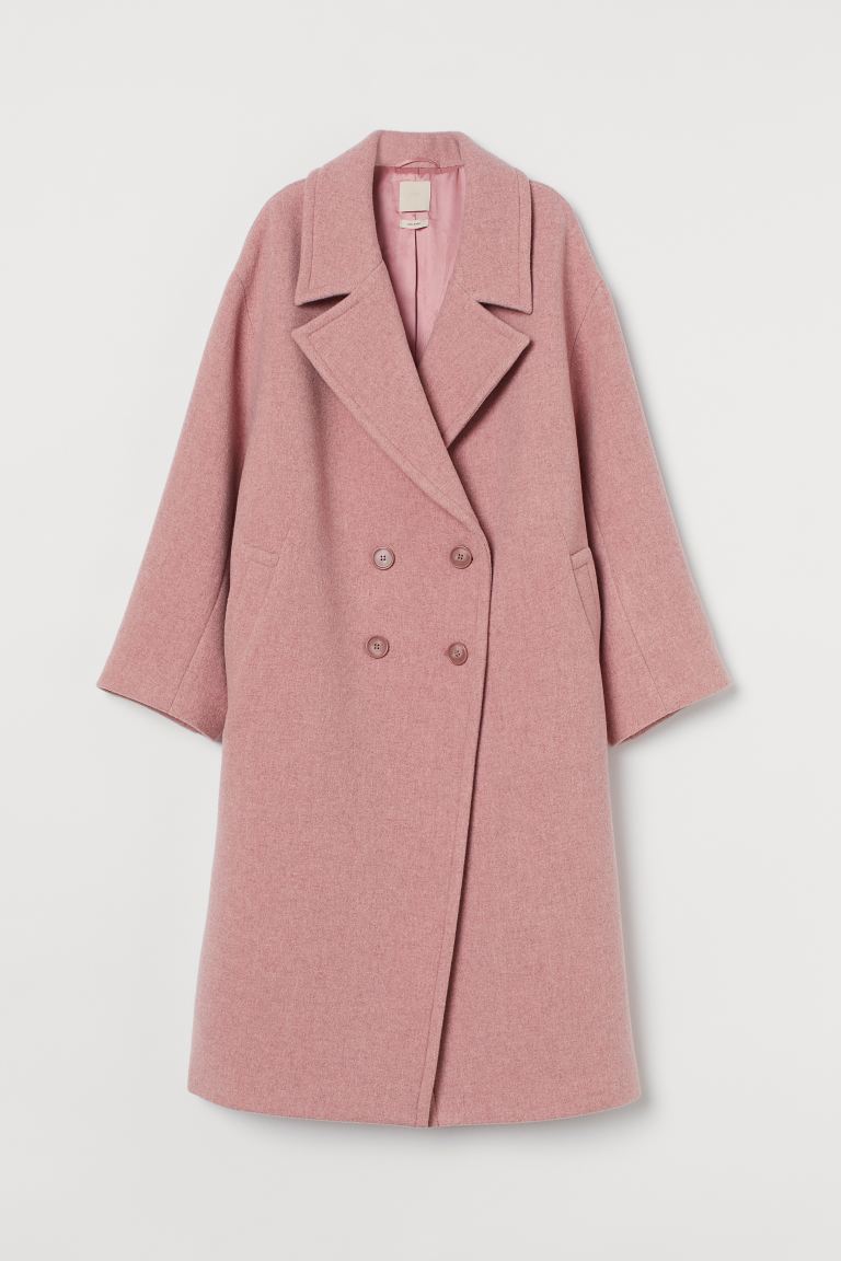 pink fall trench coat