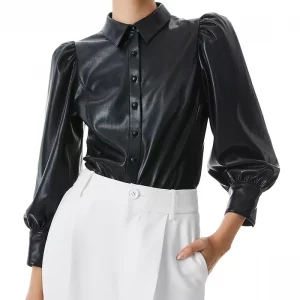 Alice and Olivia Leather Shacket
