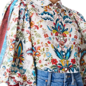 EMBROIDERED FLORAL BLOUSE