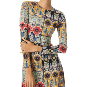 ALICE AND OLIVIA PAISLEY PATCHWORK DRESS