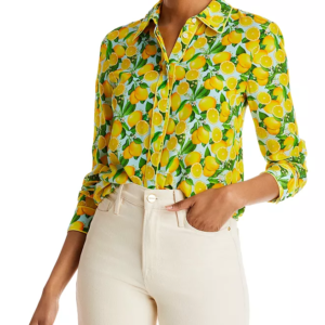 ALICE AND OLIVIA LEMON BUTTON DOWN